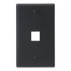 Classic 1 Port Faceplate for EZ®/HD Style in Single Gang - Black - IC107F01BK Classic 1 Port Faceplate for EZ®/HD Style in Single Gang - Black - IC107F01BK